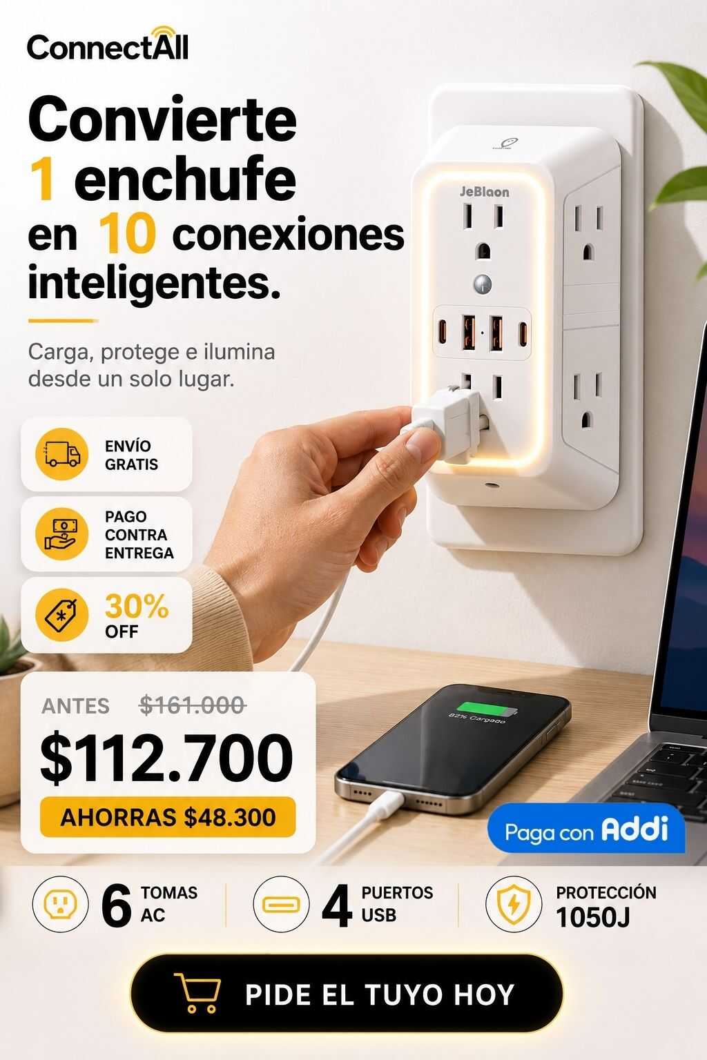 ConnectAll convierte un enchufe en 10 conexiones inteligentes